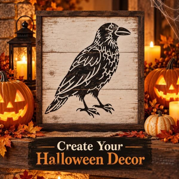 Crow Stencil 7