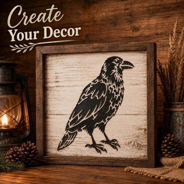 Crow Stencil 7