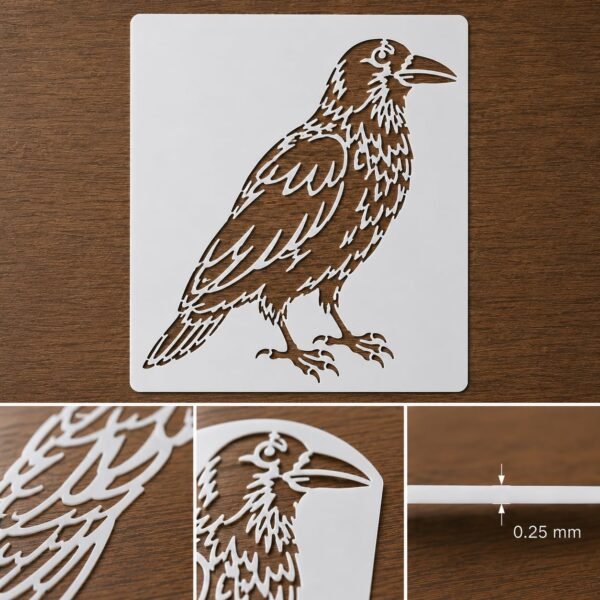 Crow Stencil 8
