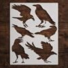 Crows 6pc Stencil