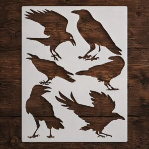 Crows 6pc Stencil