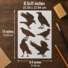 Crows 6pc Stencil 2