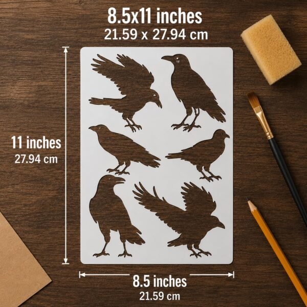 Crows 6pc Stencil 2