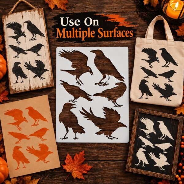 Crows 6pc Stencil 4