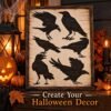 Crows 6pc Stencil 5