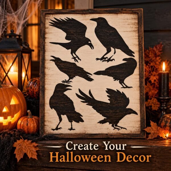 Crows 6pc Stencil 5