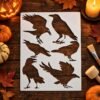 Crows 6pc Stencil 6
