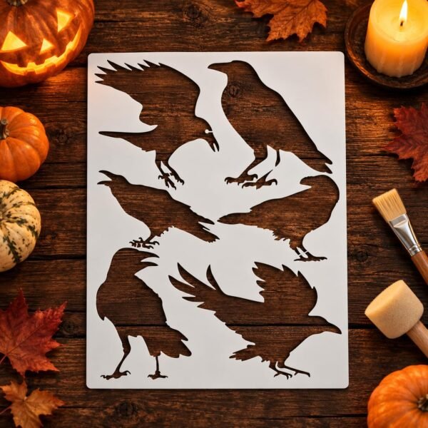 Crows 6pc Stencil 6
