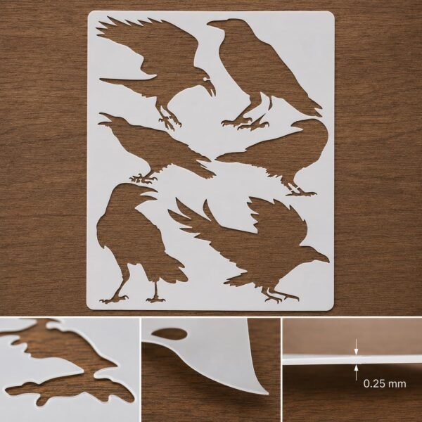 Crows 6pc Stencil 8
