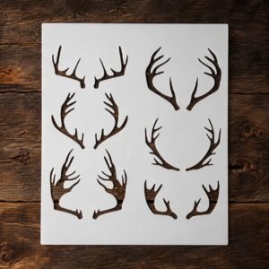 Deer Antlers Stencil