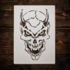 Demon Head Stencil