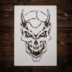 Demon Head Stencil