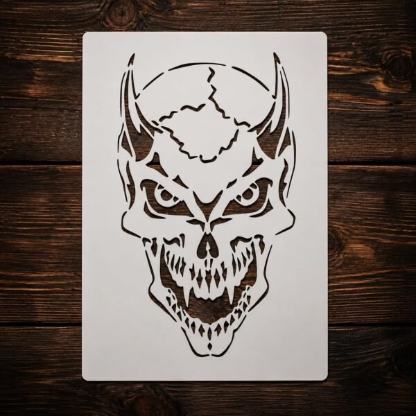 Demon Head Stencil