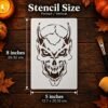 Demon Head Stencil 2