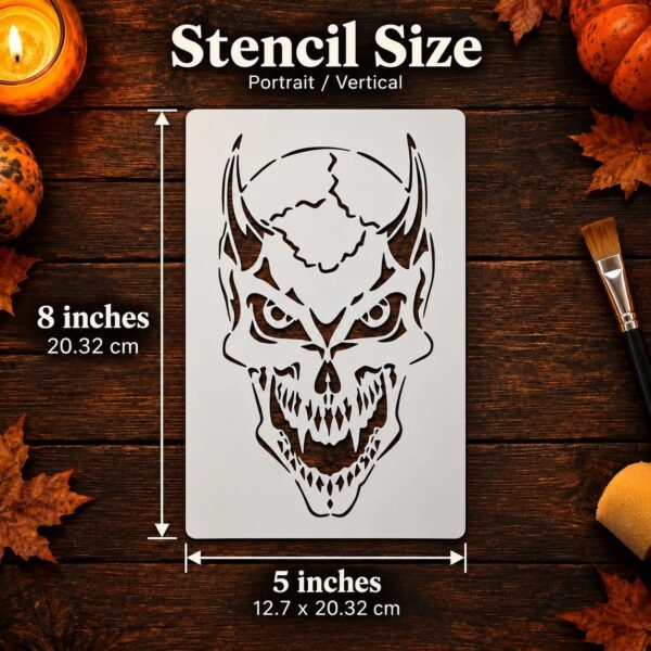 Demon Head Stencil 2
