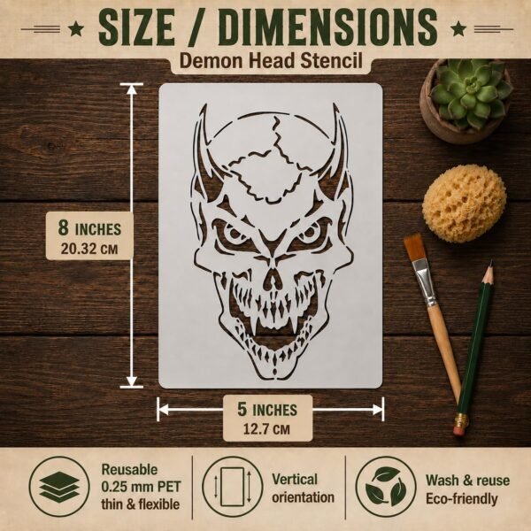 Demon Head Stencil 2