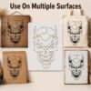 Demon Head Stencil 5