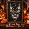 Demon Head Stencil 7