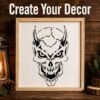 Demon Head Stencil 7