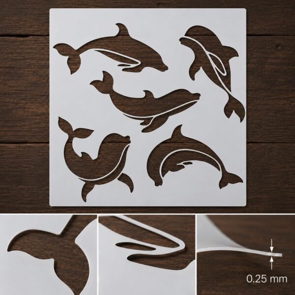 Dolphin Stencil 8