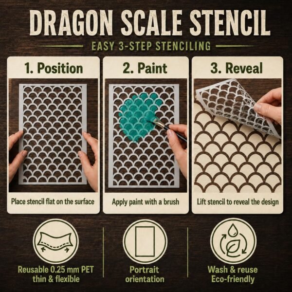 Dragon Scale Stencil 4