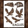 Eagle birds Stencil