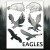 Eagle birds Stencil 2