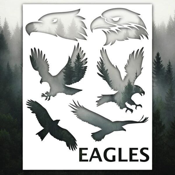 Eagle birds Stencil 2