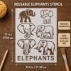 Elephant Stencil 2