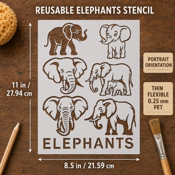 Elephant Stencil 2