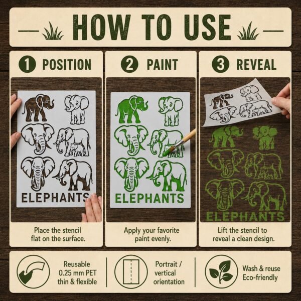 Elephant Stencil 4