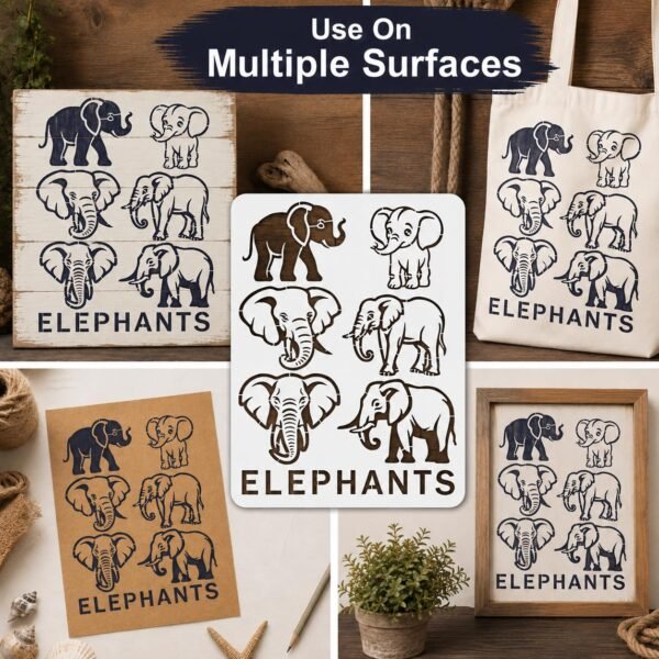 Elephant Stencil 5