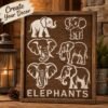 Elephant Stencil 7
