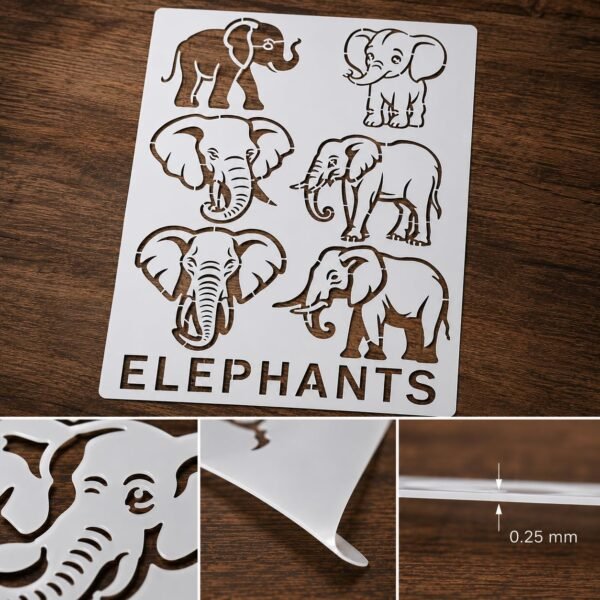 Elephant Stencil 8