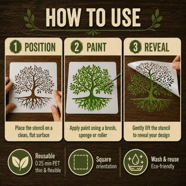 Family Tree Stencil 4