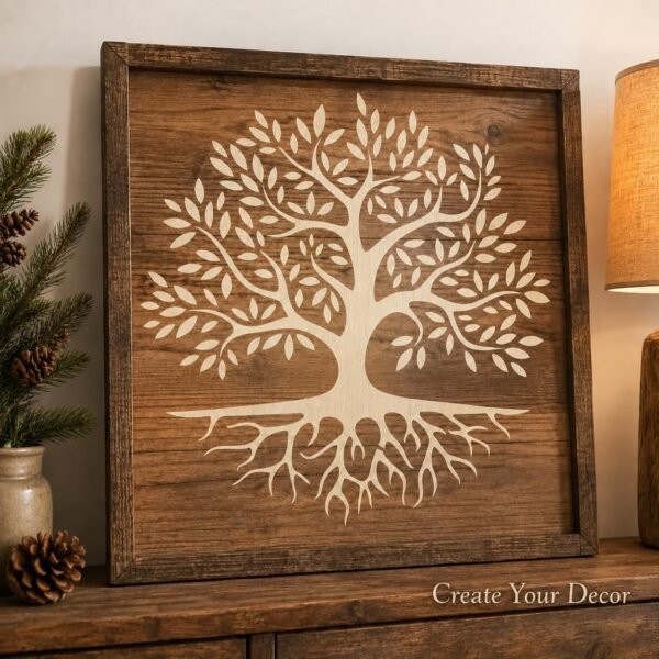 Family Tree Stencil 7