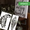 Feather Stencil 5