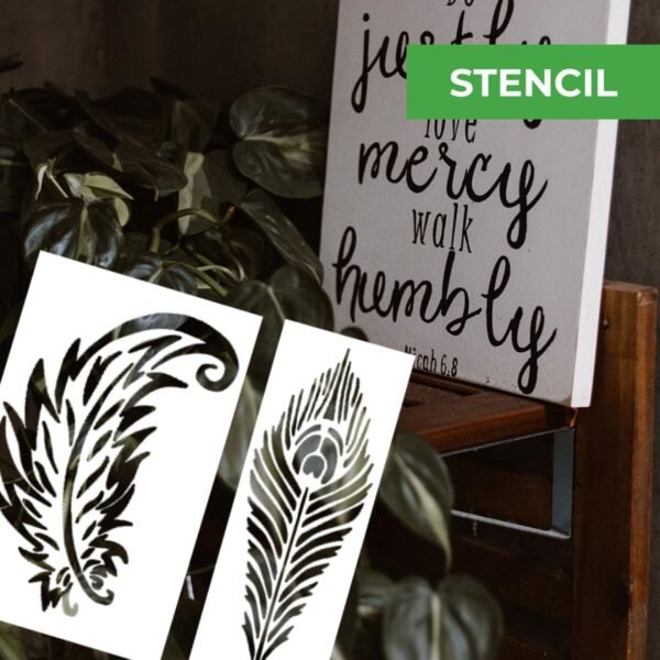 Feather Stencil 5