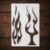 Flame 2pc Stencil