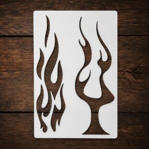 Flame 2pc Stencil