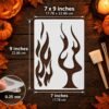 Flame 2pc Stencil 2