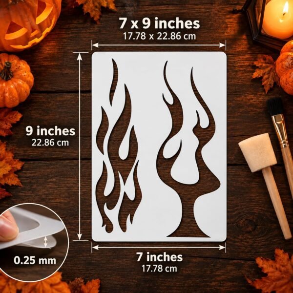 Flame 2pc Stencil 2