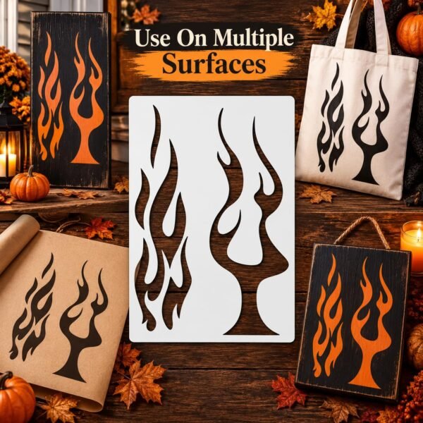 Flame 2pc Stencil 5