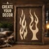 Flame 2pc Stencil 7