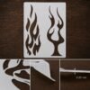 Flame 2pc Stencil 8