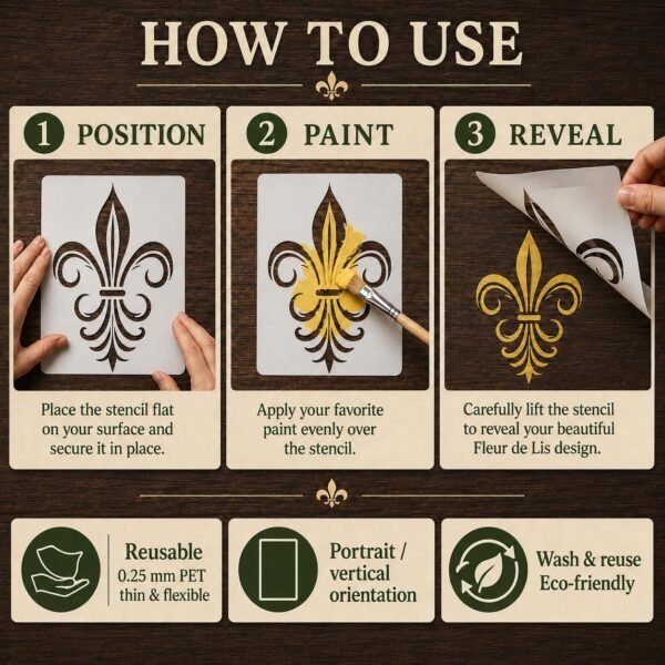 Fleur de Lis Stencil 4