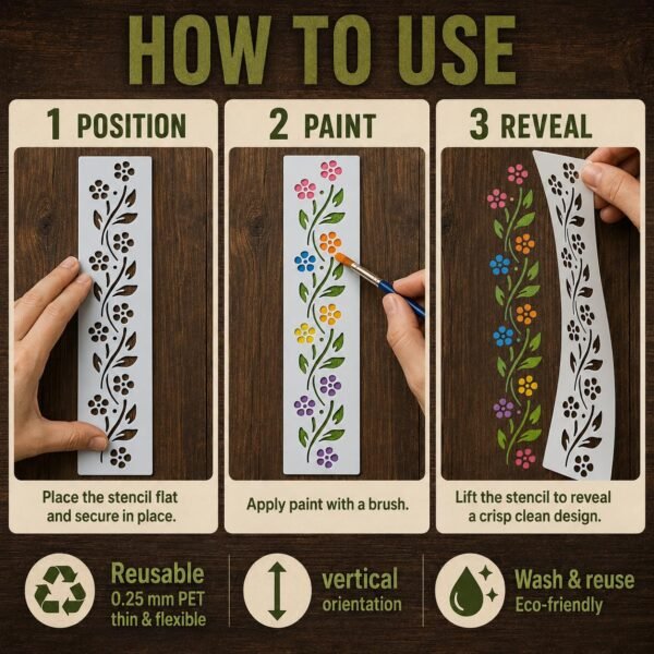 Flower Border 1 Stencil 4