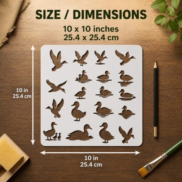 Flying Duck Stencil 2