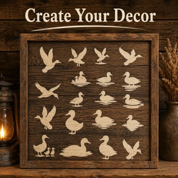 Flying Duck Stencil 7