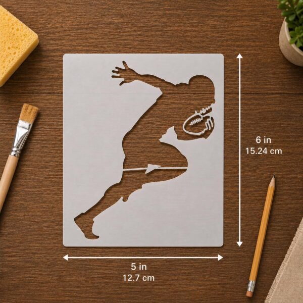 Football Player Stencil 2